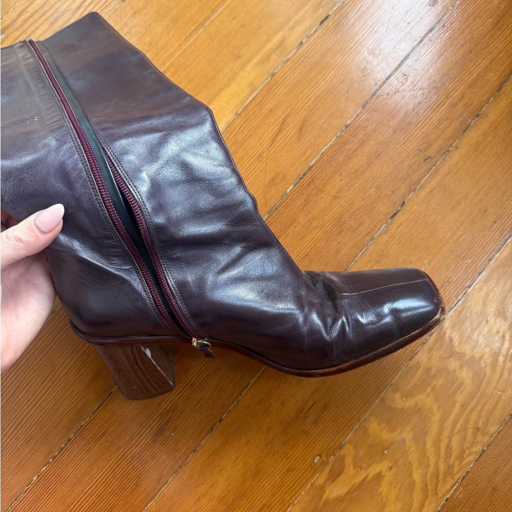 ALOHAS Burgundy Heeled Boots - Picture 8 of 8